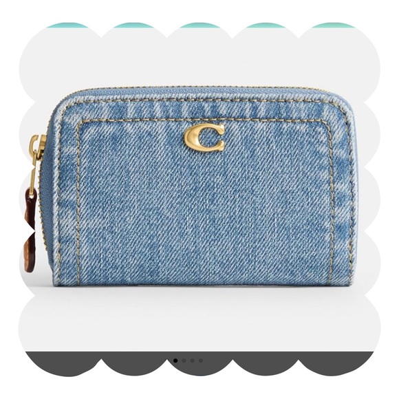 Coach Indigo Denim Wallet with Gold Accents - Picture 5 of 5